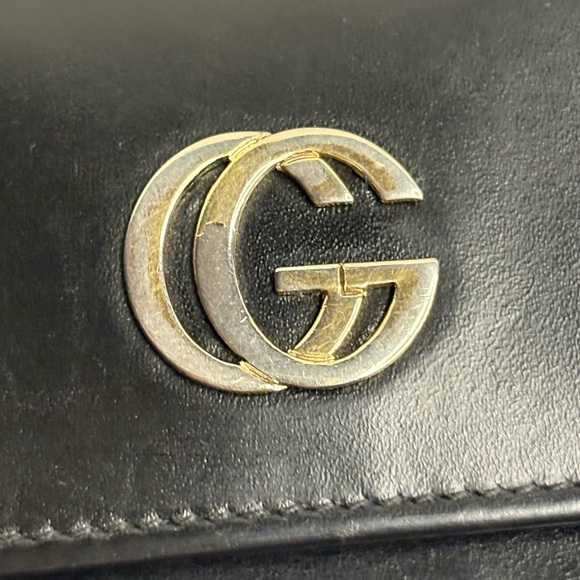 Gucci Black Leather Wallet with Silver Logo - Picture 10 of 12